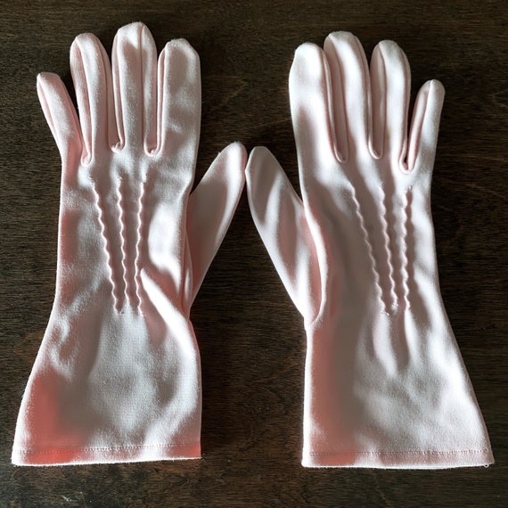 Vintage pink gloves, ladies gloves, vintage acces… - image 2