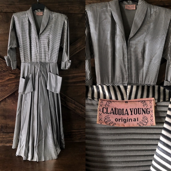 Vintage Claudia Young Original dress, 1950's, fit… - image 1