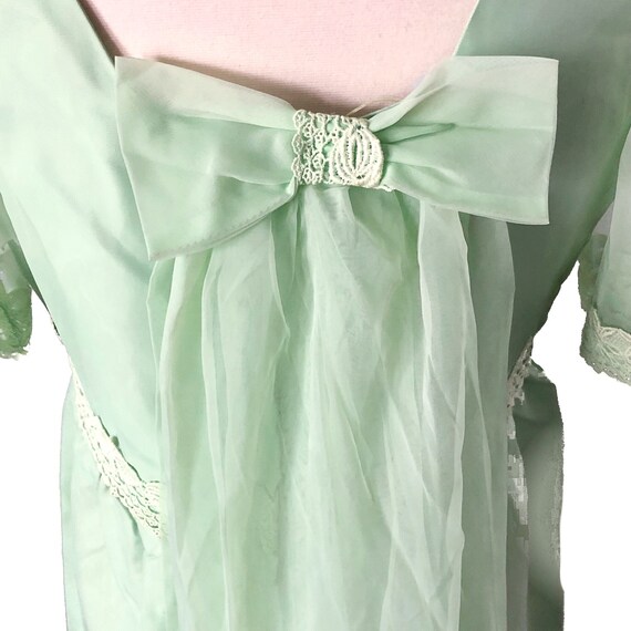 Vintage 1960's mint green bridesmaid dress, with … - image 6