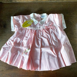 Vintage toddler dress by Bo-Peep, new in box, with tags, pink dress, size 12 months