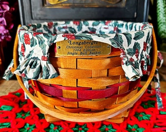 Longaberger 1994 Christmas Collection Jingle Bell Basket With