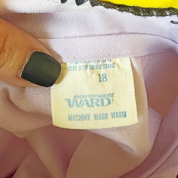 Vintage 1960s Lavender Housedress: Butterfly Coll… - image 5