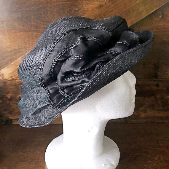 Vintage Seeberger Hat, Black Straw Hat, 1920's Style, Mourning Hat, Church Hat, Derby Hat, Made in Germany - Etsy Vintage Seeberger Hat, Black Straw Hat, 1920's Style, Mourning Hat, Church Hat, Derby Hat, Made in Germany - Etsy