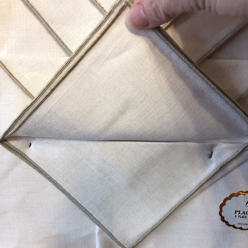 Vintage Linen Placemats and Napkins New in Box Vintage Etsy