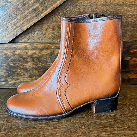 Vintage men's Chelsea boots, brown, 1960's mod boo