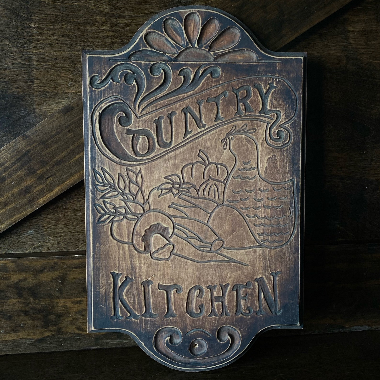 Wood Kitchen Sign Country Kitchen Farmhouse Kitchen Rustic | Etsy