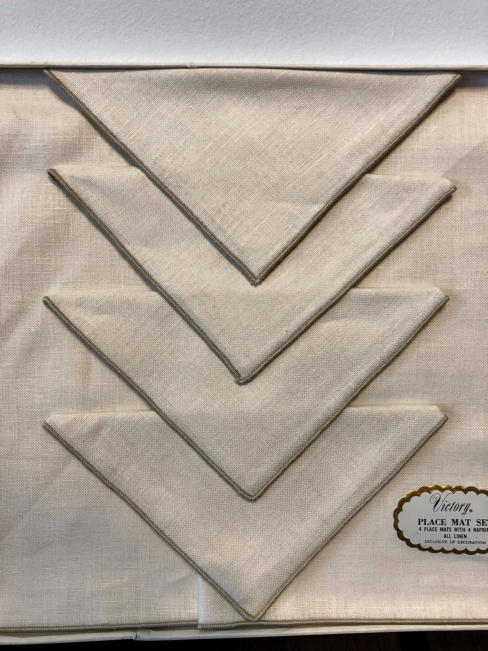 Vintage Linen Placemats and Napkins New in Box Vintage Etsy