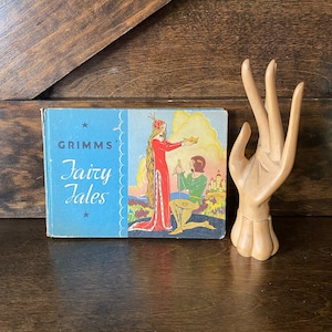 Vintage book, Grimms' Fairy Tales, hardcover, copyright 1934, illustrated, vintage fairytale book
