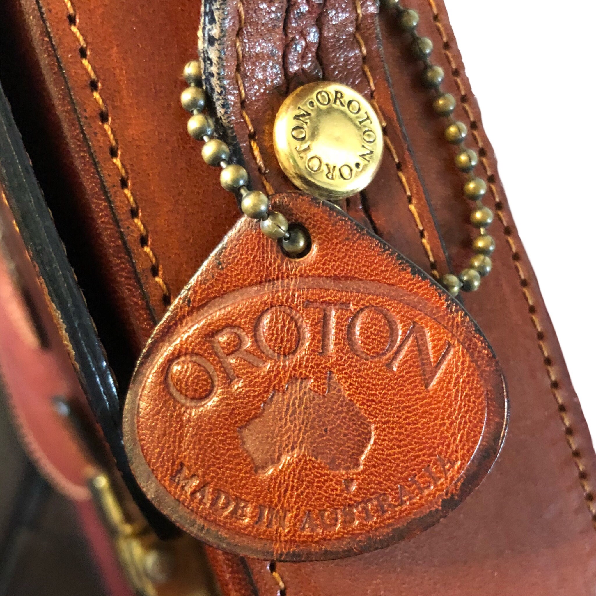 Vintage Oroton handbag brown leather purse made in Etsy