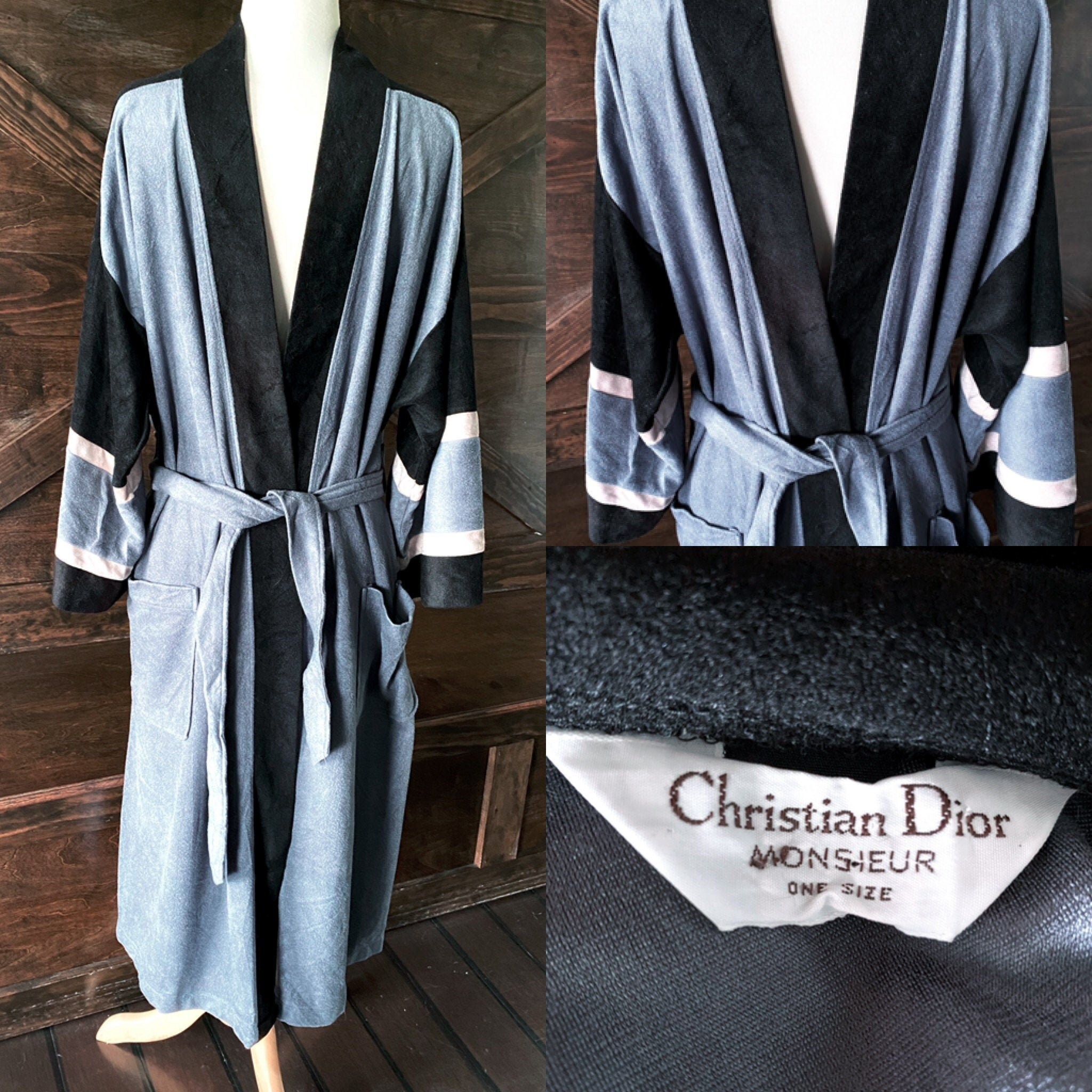 Vintage Christian Dior robe vintage men's designer robe Etsy