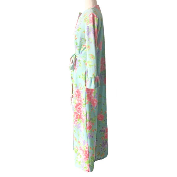 Vintage robe by Van Raalte, floral, velour 1960's… - image 8