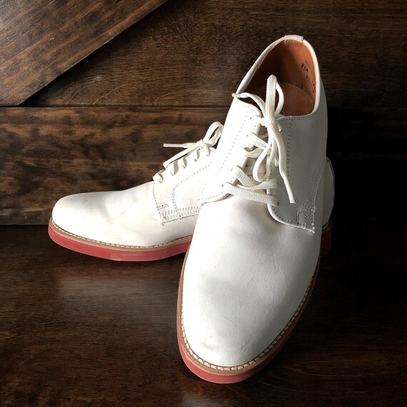 Vintage men's white bucks, mens' shoes by Dexter,