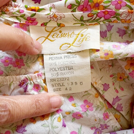 Vintage housedress, floral loungewear, vintage ni… - image 8