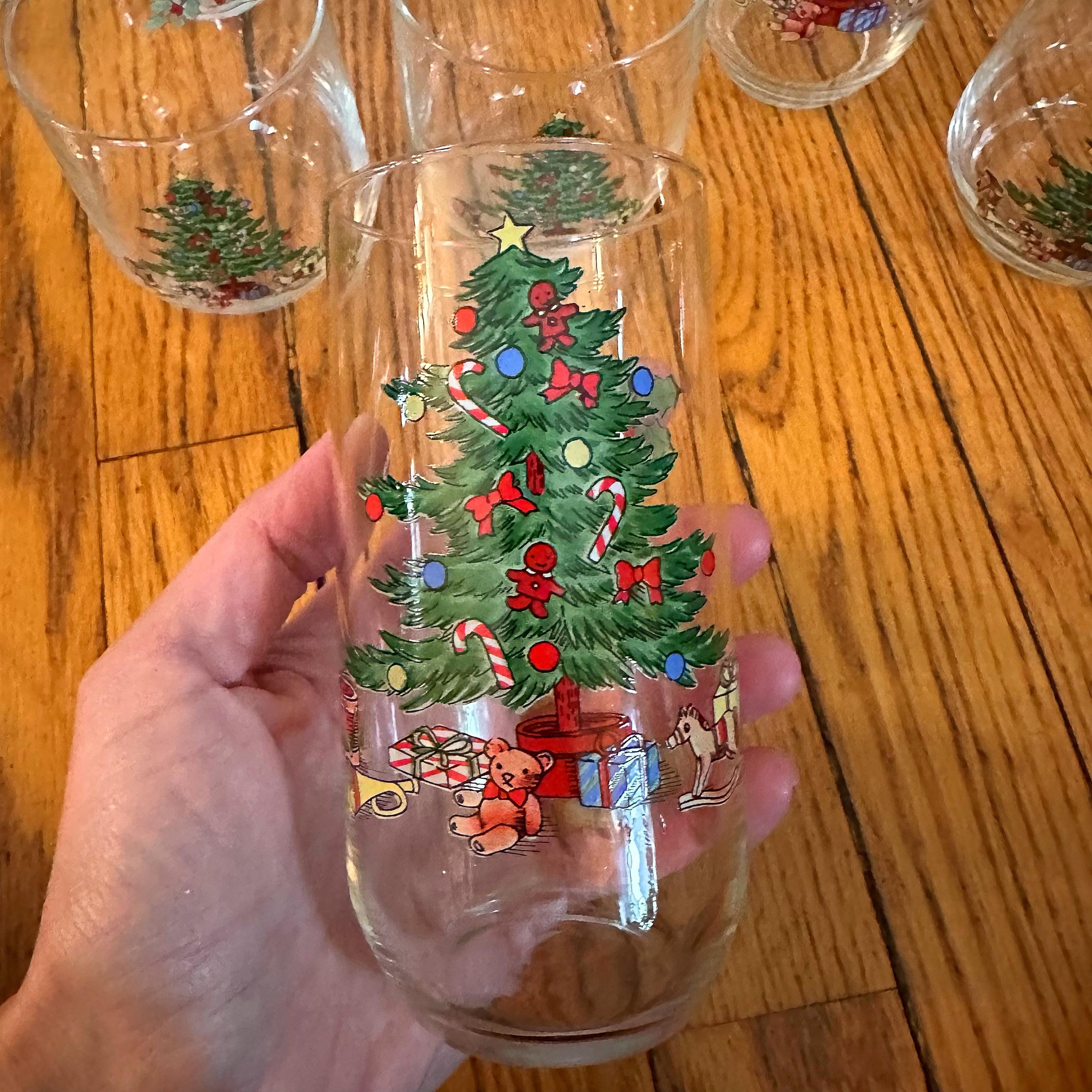 ヴィンテージ ルミナルク クリスマスツリー ガラスセット、ノエル