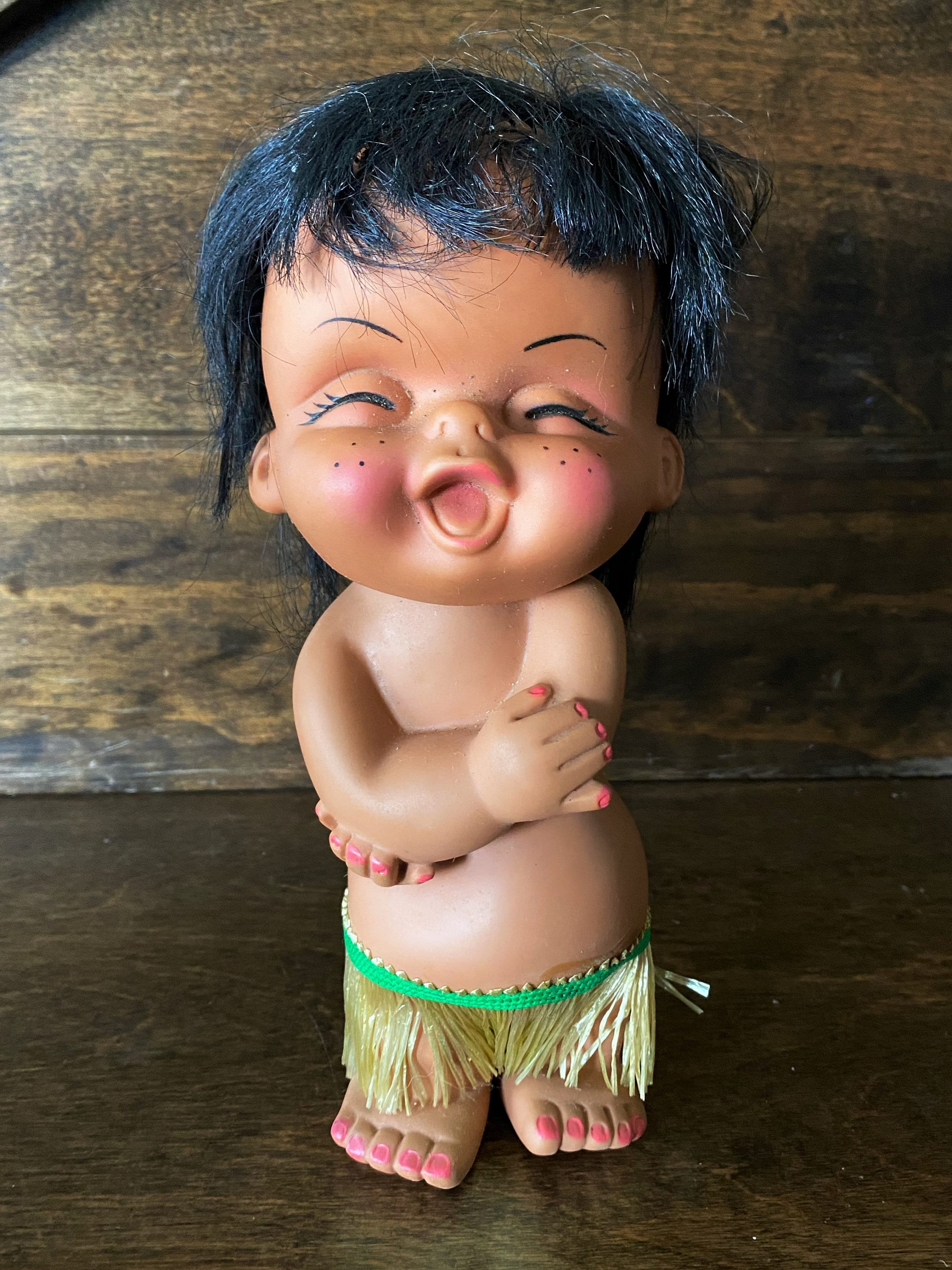 Vintage Hawaiian Dolls Set of Two Plastic Dolls Made in Etsy UK