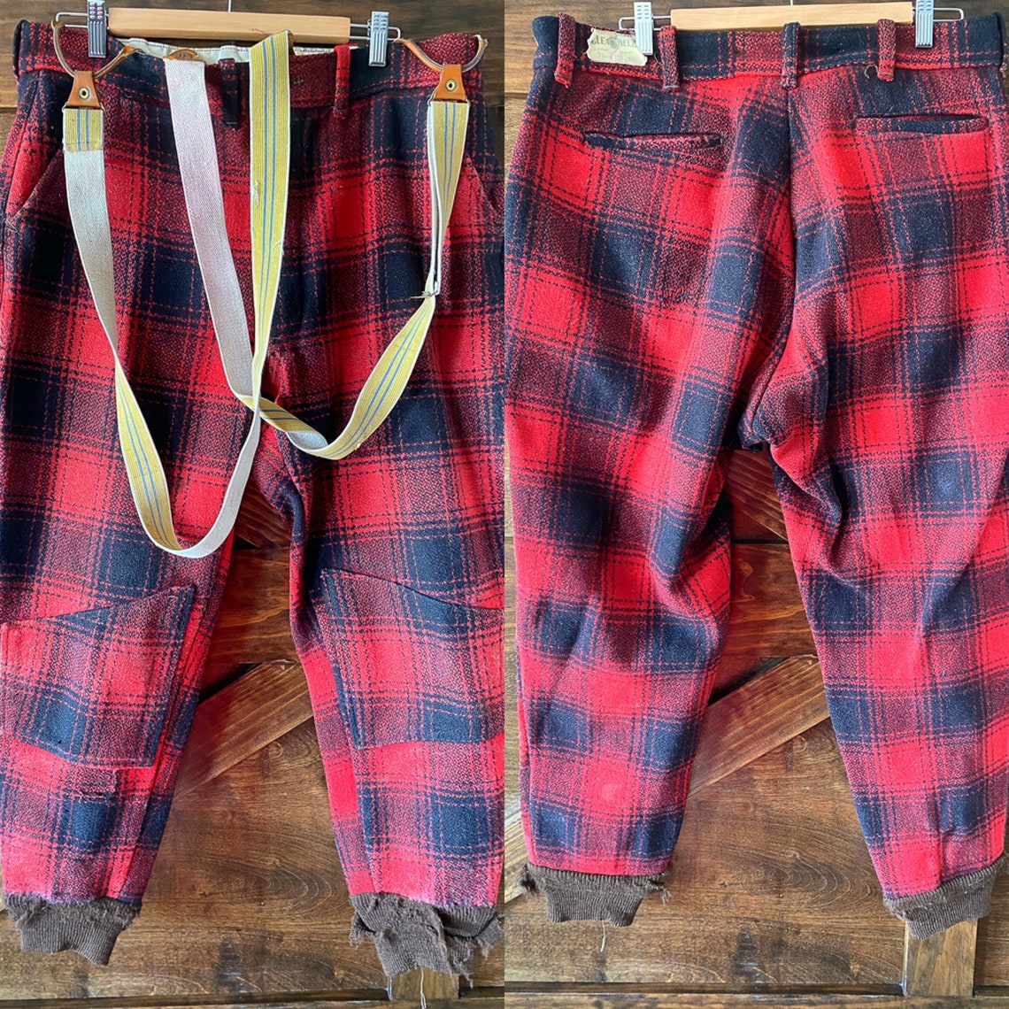 Vintage Hunting Pants and Jacket Mackinaw Plaid Wool Jacket Etsy