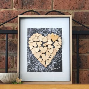 Wandbehang Aus Holz Herzen 3d Silber Lackiert Etsy