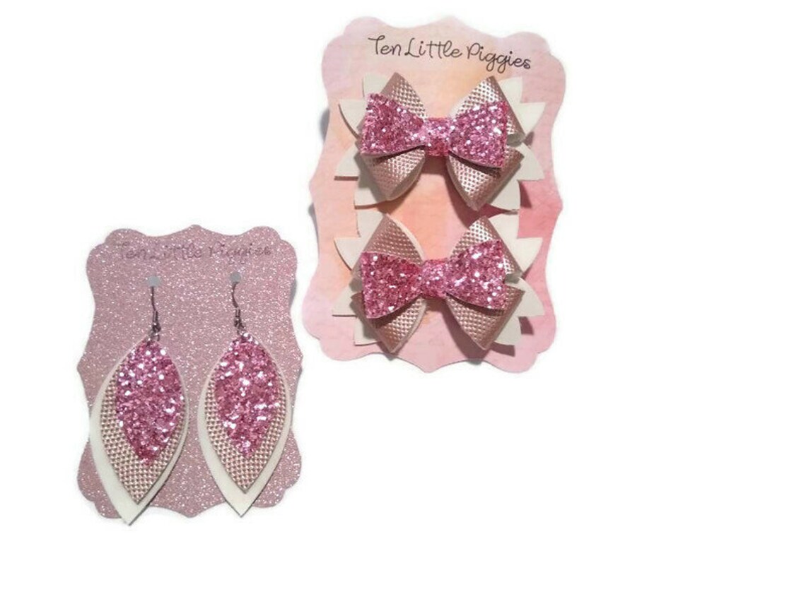 Mommy and me matching accessories bows headband earrings Etsy