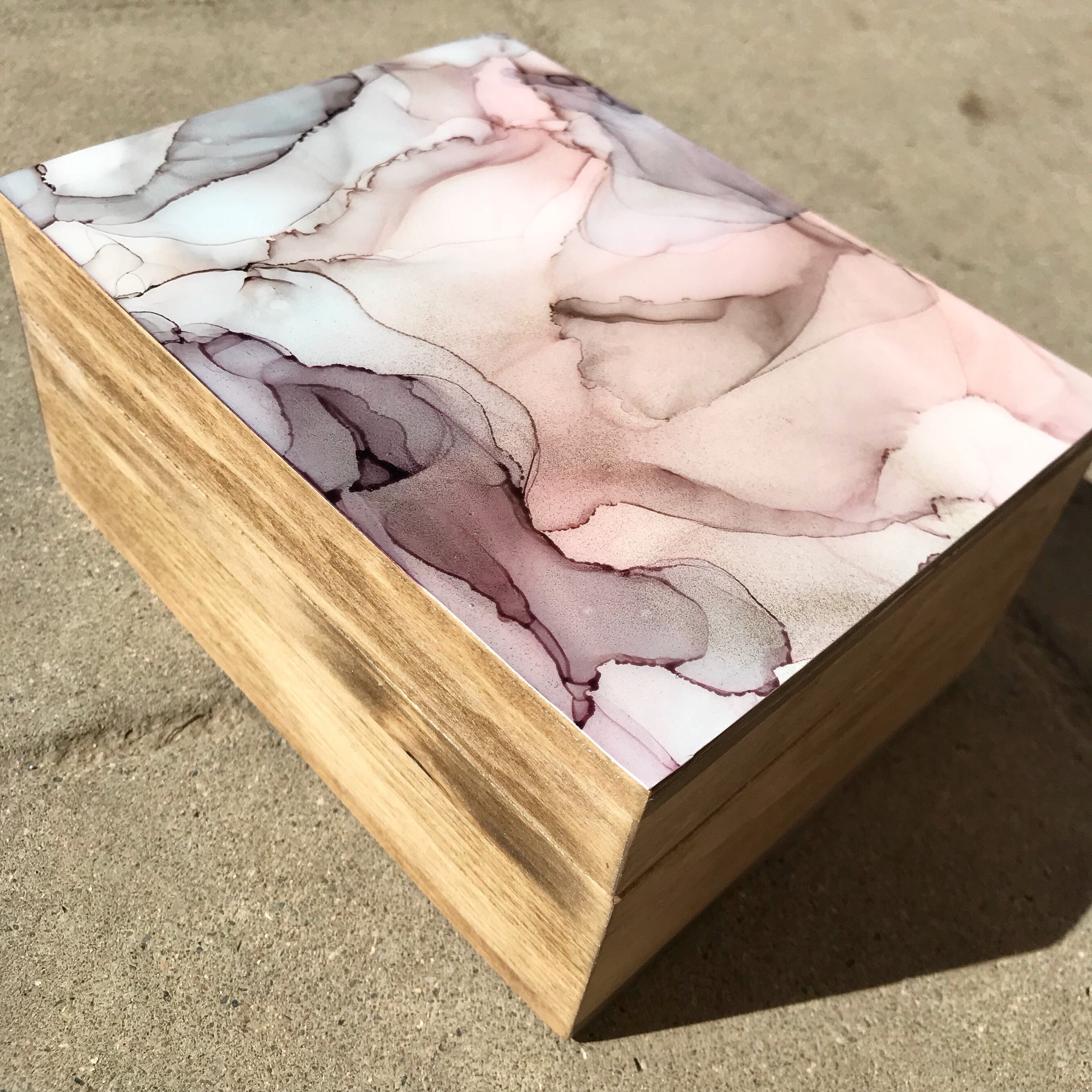 Alcohol Ink Box On 5 1x6 5x3 1 Basswood Storage 50