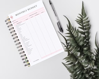 Monthly Budget Planner Printable, Financial Journal, Monthly Budget Sheet PDF, Personal Budget Worksheet, Expense & Income Tracker, Planner.