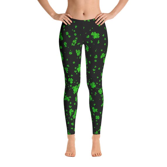 SALE St Patricks Day Leggings Shamrock Leggings Saint Patrick