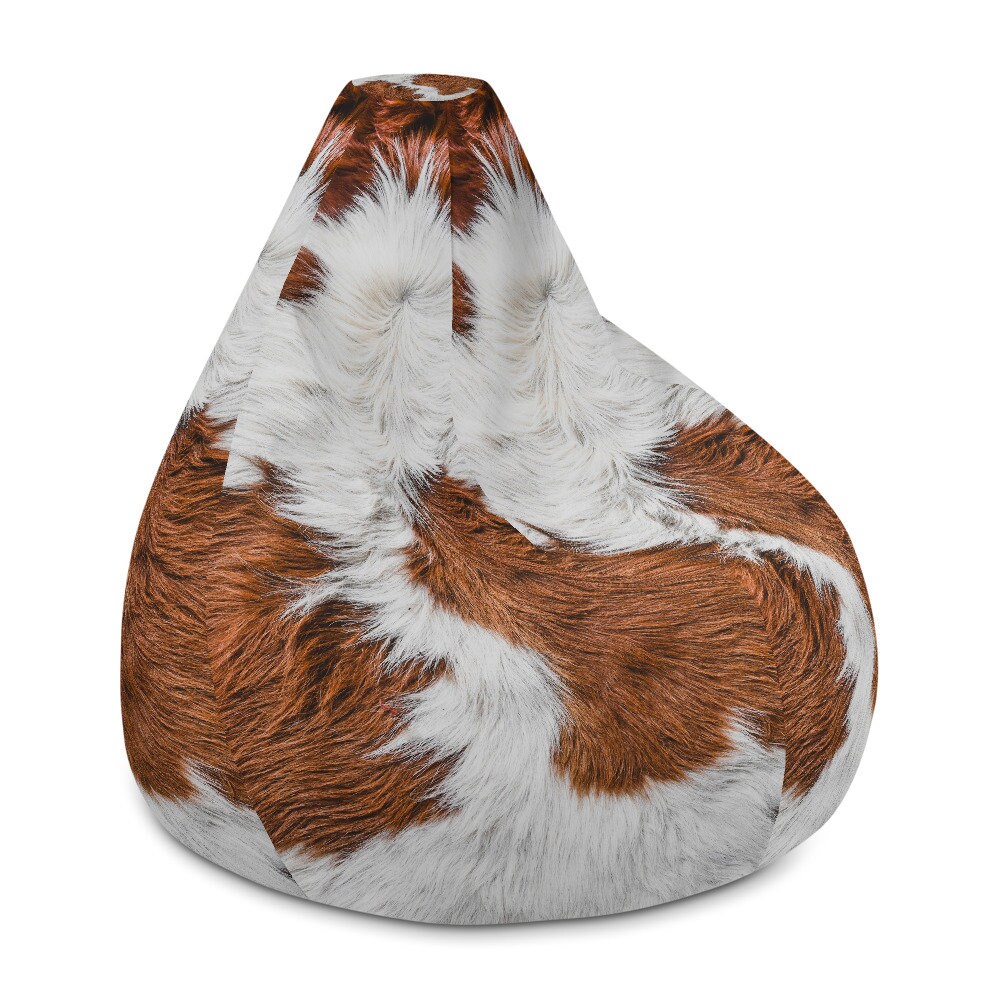 Cow Print Bean Bag Chair Rustic Home Decor Bean Bag Chair Etsy Canada