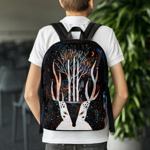 Enfants sac à dos, foxdeer sac à dos, sac à dos animaux, animaux de forêt sac à dos, sac à dos enfant, sac à dos imperméable en imprimé,