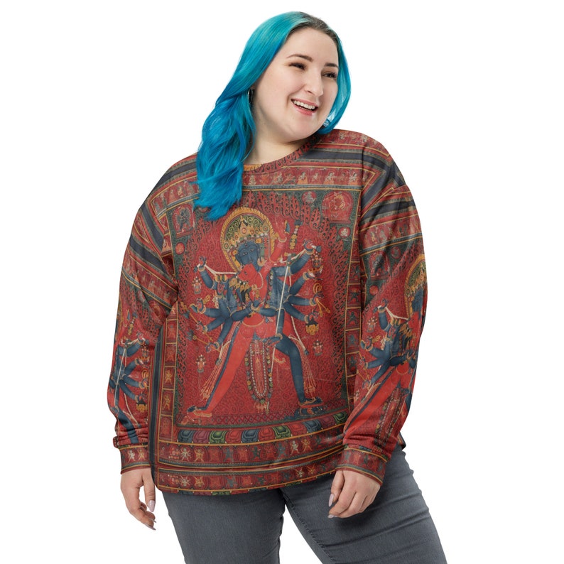 Spiritual Clothing Meditation Tibet Unisex Sweatshirt Asian Art Yoga Buddhist Tantra Himalayan Culture Dharma Chakrasamvara Yogini