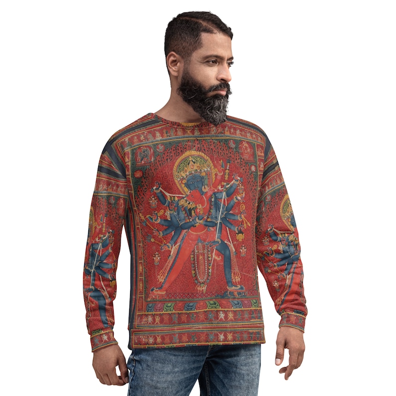 Spiritual Clothing Meditation Tibet Unisex Sweatshirt Asian Art Yoga Buddhist Tantra Himalayan Culture Dharma Chakrasamvara Yogini