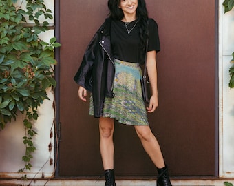 PURVITIS Skirt painting skirt Art-inspired fashion Artistic clothing Fine art skirt