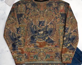 Spiritual Clothing Unisex Sweatshirt Buddhist tantric art Chinese embroidery Tibetan Buddhism Asian Art Spiritual streetwear