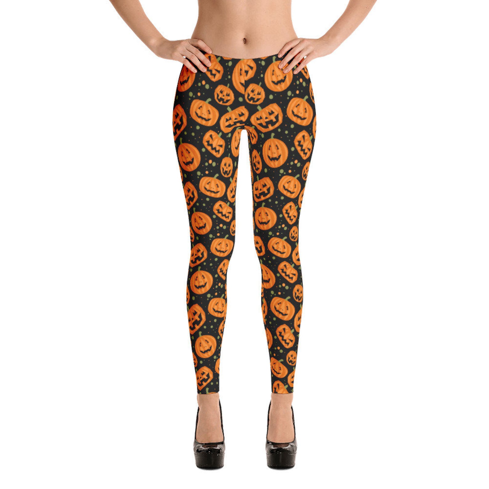 Halloween Leggings Women's Leggings Pumpkin Leggings Etsy