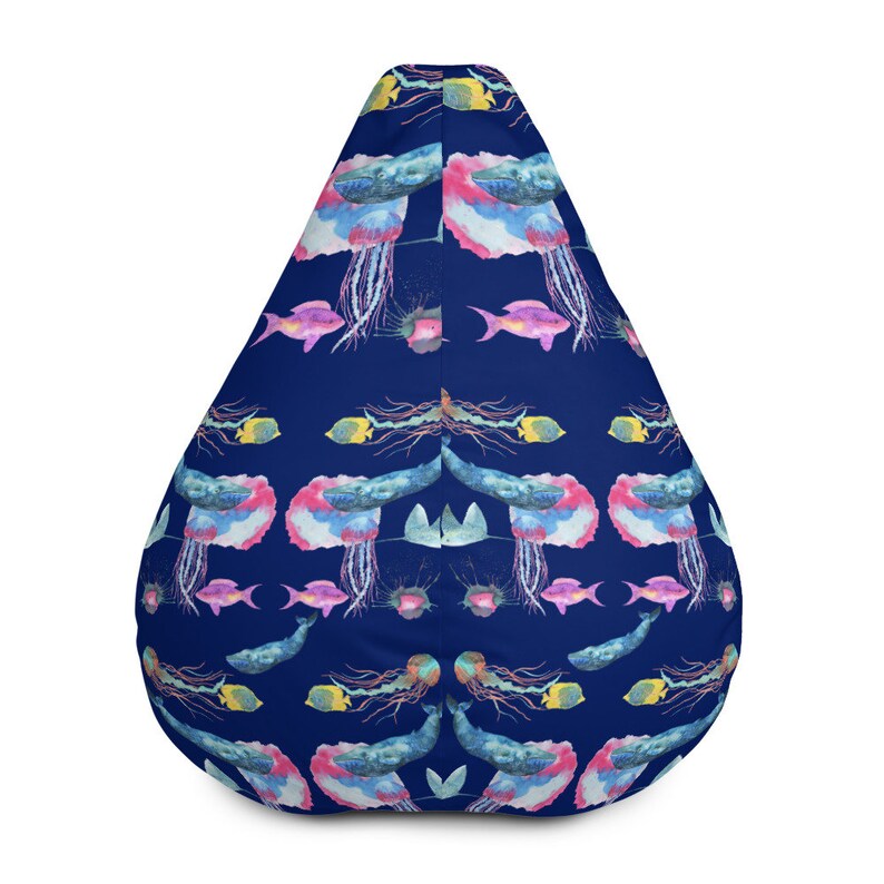 Ocean Bean Bag Chair Cover Cute Sea Animals Beanbag Sea Life Etsy
