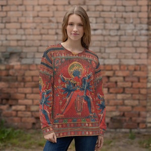 Spiritual Clothing Meditation Tibet Unisex Sweatshirt Asian Art Yoga Buddhist Tantra Himalayan Culture Dharma Chakrasamvara Yogini