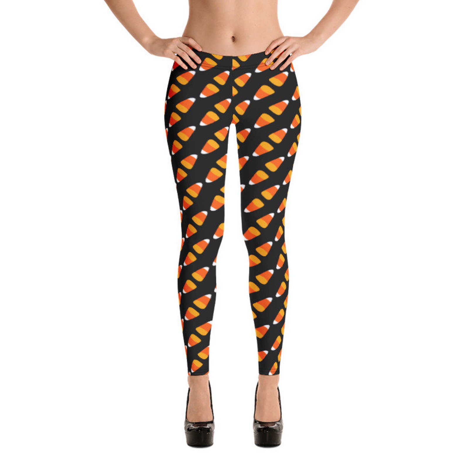 Candy Corn Leggings, Halloween Leggings, Halloween Outfit, Cute Candy Corn Pattern, Halloween