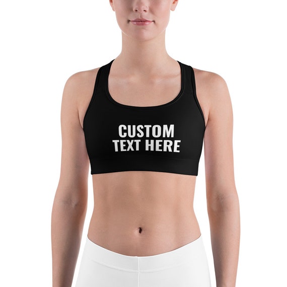 CUSTOM Sports Bra Personalized Custom Saying Bra Gift Present Workout Bra  Sports Bra Plus Size Sport Bra -  Canada