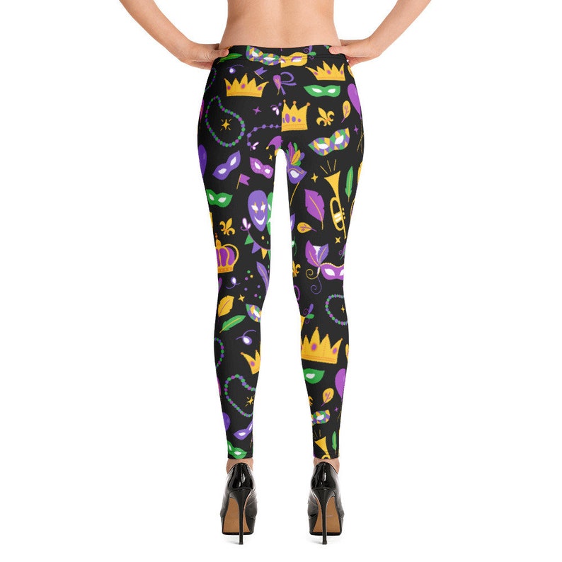 mardi gras leggings