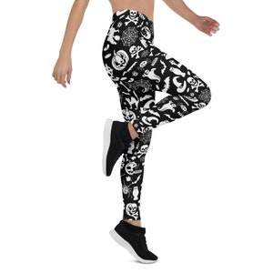 Halloween Leggings | Women&#39;s Leggings | Pumpkin Leggings | Halloween Pants Jack-O-Lantern Yoga Pants Black Outfit Pumpkin Halloween