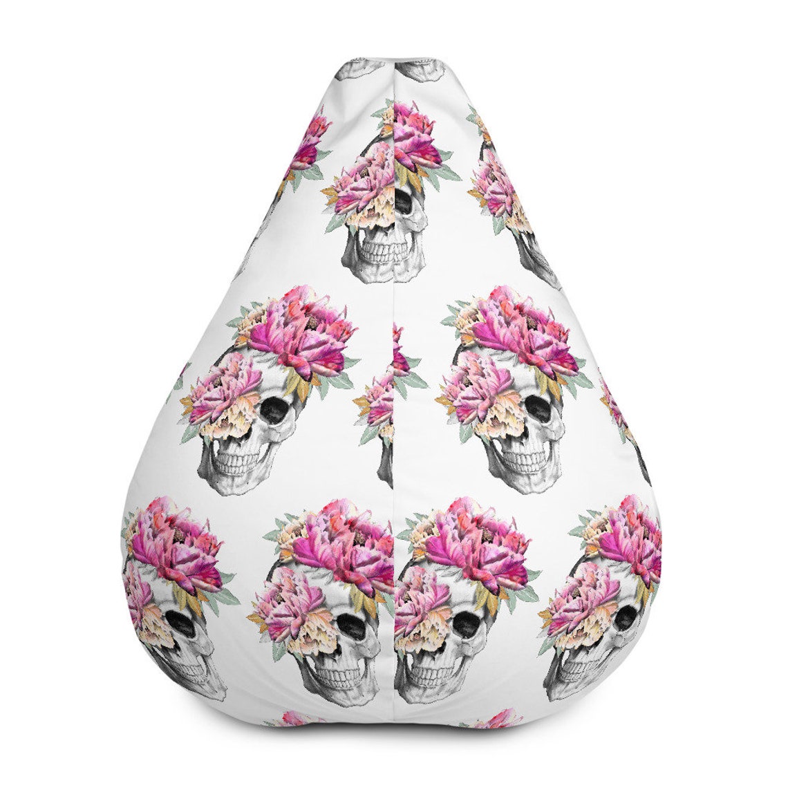 Sugar Skull Bean Bag Chair Cover Skull Decor Memento Mori Goth Etsy