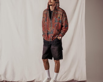 Sudadera con capucha y cremallera unisex