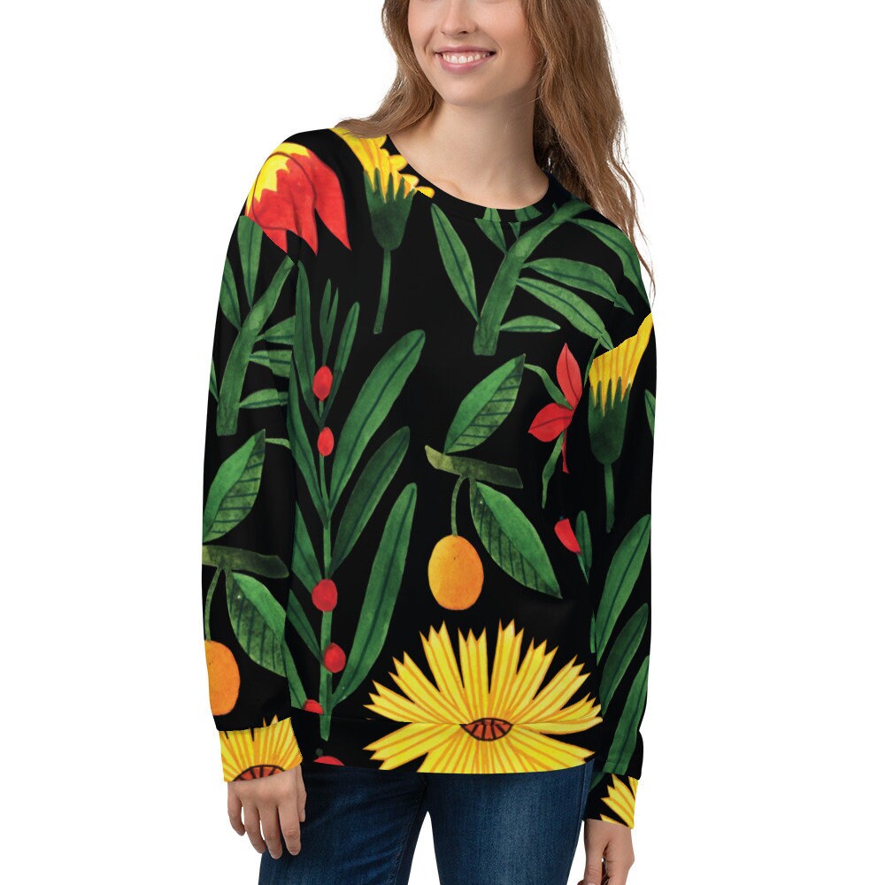 Chaqueta Floral Reversible Para Mujer: Manga Larga, Frontal
