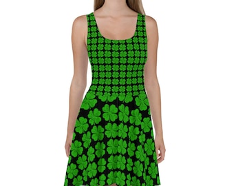 St Patricks Dress Saint Patricks Day Skater Dress Shamrock Dress