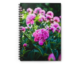 Blumen Notizbuch Spiral Notizbuch - Ruled Line Notizbuch, Journal, Tagebuch, Geschenk, floral, handgemacht, Briefpapier, Blumen