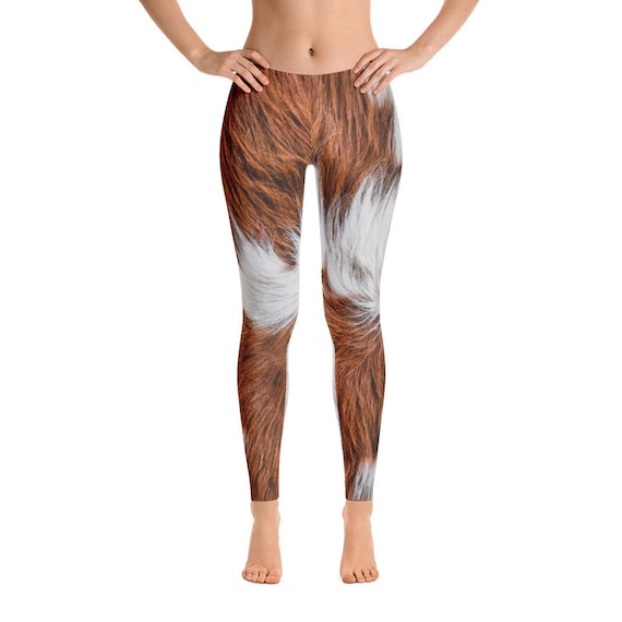 Deer Leggings Fawn Leggings Deer Fur Leggings Deer Costume Animal Leggings Fur Print Legging Costume Womens Leggings Etsy Canada