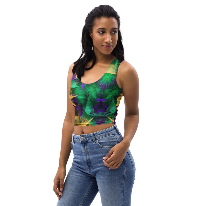 mardi gras crop tops