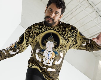 Sudadera unisex Bodhisattva arte chino, estatua, historia antigua, budismo en oración, Asia Oriental, espiritualidad
