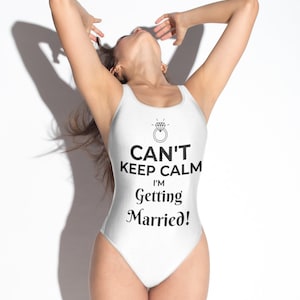 Bride Bathing Suit. One Piece Swimsuit. Honeymoon Swimwear. NEW Bride Squad Swim. Bachelorette Bathing Suit. Bride Swimsuit.