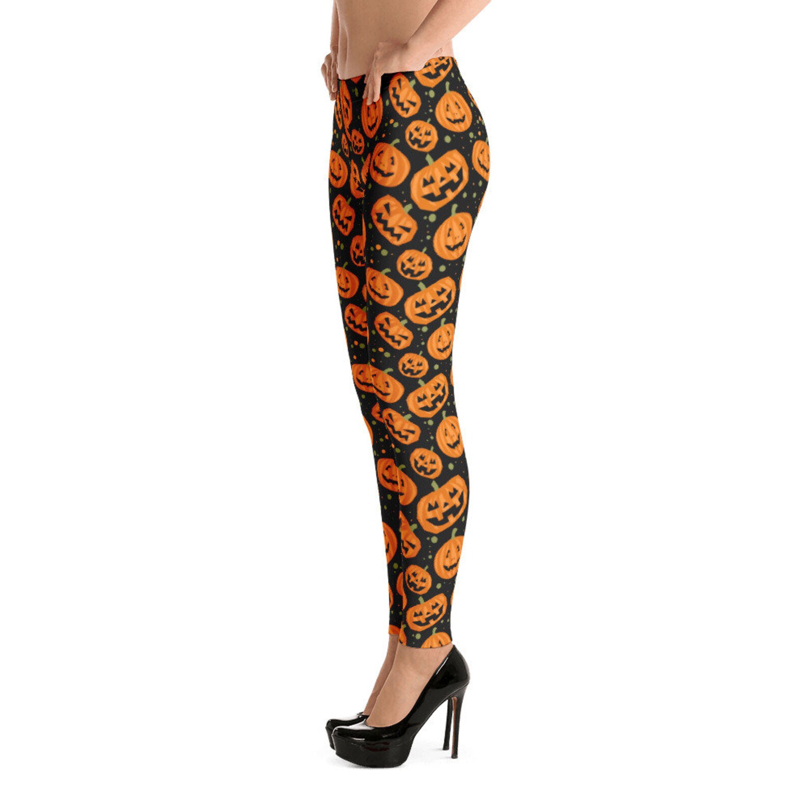 Halloween Leggings Women's Leggings Pumpkin Leggings Etsy