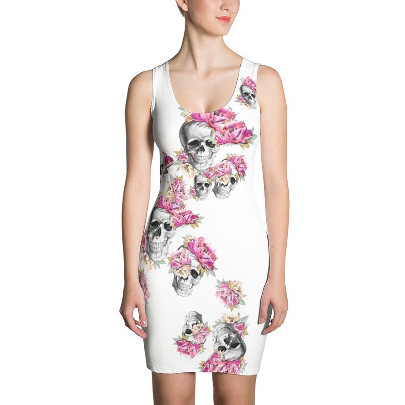 Skull Dress Sugar Skull Skull Clothing Gothic Dress Etsy