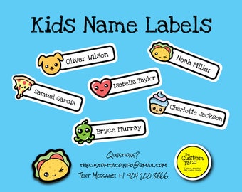 Custom Kids Name Label, Waterproof Daycare Stickers, Gift Sticker Personalized, Waterproof, School